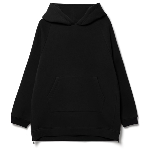 Изображение №1 | Худи унисекс оверсайз Easy Street, черное, размер XS/S