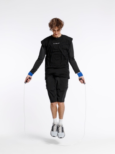 Изображение №8 | Скакалка скоростная Arriba, черная с серым