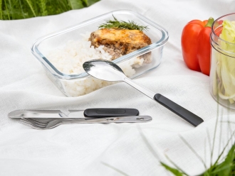 Изображение №8 | Набор походных столовых приборов Campsite, черный