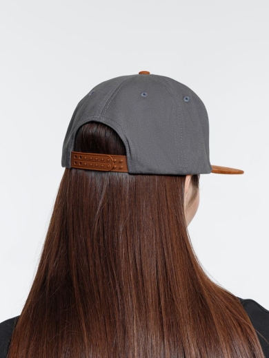 Изображение №7 | Бейсболка Foreside с прямым козырьком, серая с коричневым