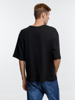 Изображение №5 | Футболка оверсайз унисекс Base Space, черная, размер XS/S