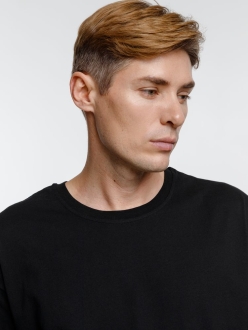 Изображение №6 | Футболка оверсайз унисекс Base Space, черная, размер XS/S