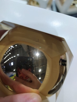 Изображение №3 | Оформительский шар Finery, 8 см, глянцевый золотистый