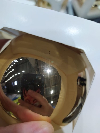 Изображение №3 | Оформительский шар Finery, 8 см, глянцевый золотистый