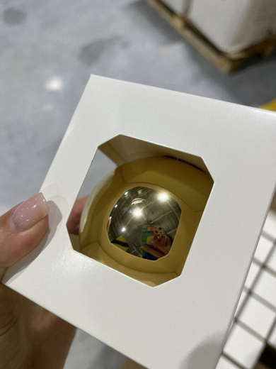 Изображение №4 | Оформительский шар Finery, 8 см, глянцевый золотистый