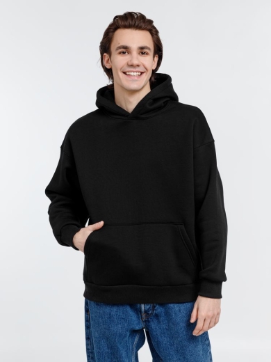 Изображение №6 | Худи оверсайз унисекс Go Easy, черное, размер S
