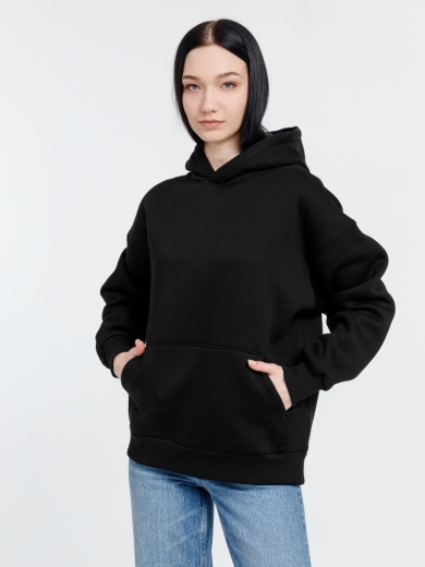 Изображение №10 | Худи оверсайз унисекс Go Easy, черное, размер S