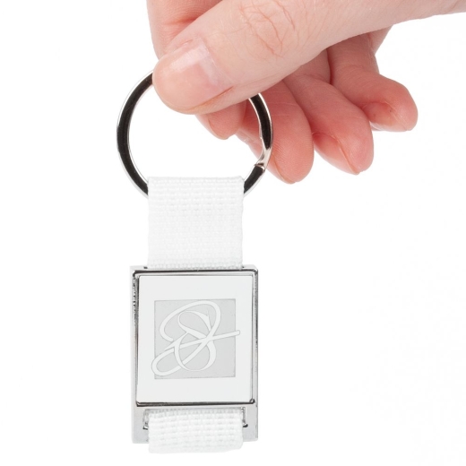 Изображение №5 | Брелок Stropp с тканевой вставкой, белый
