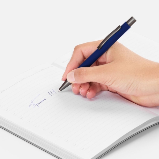 Изображение №4 | Ручка шариковая Atento Soft Touch, темно-синяя