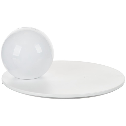 Изображение №4 | Станция беспроводной зарядки с часами и подсветкой GlobeBee, белая