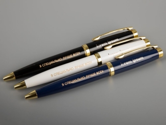 Изображение №6 | Ручка шариковая Letra Gold, глянцевая, черная