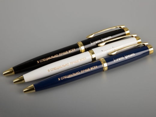 Изображение №6 | Ручка шариковая Letra Gold, глянцевая, черная