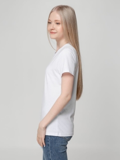 Изображение №6 | Футболка женская T-bolka Lady белая, размер L