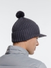 Изображение №9 | Вязаная шапка с козырьком Peaky, серая (антрацит)