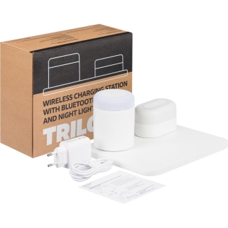 Изображение №13 | Станция беспроводной зарядки с колонкой и ночником Trilogy, белая