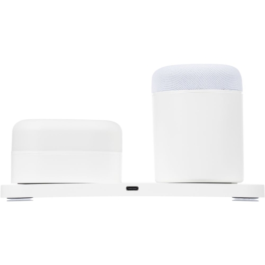 Изображение №4 | Станция беспроводной зарядки с колонкой и ночником Trilogy, белая