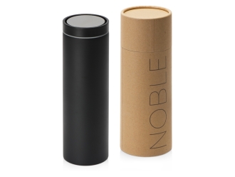 Изображение №1 | Вакуумная термокружка «Noble» с 360° крышкой-кнопкой, крафтовый тубус (черный)