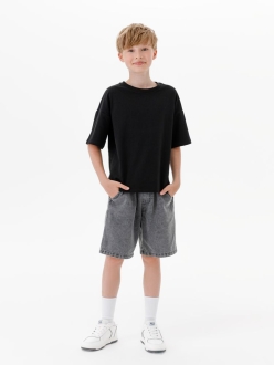 Изображение №9 | Футболка детская оверсайз Teezer, черная, 6 лет