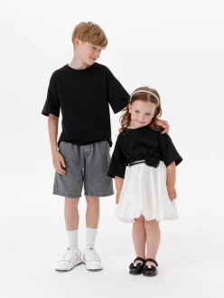 Изображение №10 | Футболка детская оверсайз Teezer, черная, 6 лет