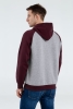 Изображение №5 | Толстовка унисекс Seattle серый меланж/бордовый, размер M