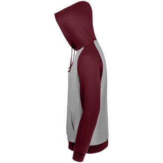 Изображение №3 | Толстовка унисекс Seattle серый меланж/бордовый, размер M