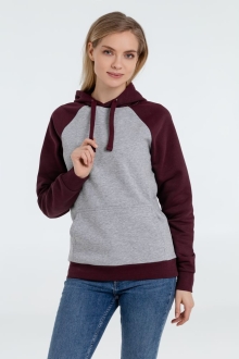 Изображение №6 | Толстовка унисекс Seattle серый меланж/бордовый, размер M