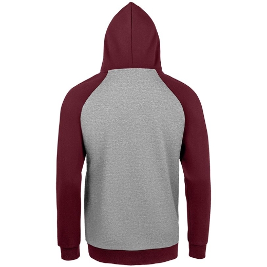 Изображение №2 | Толстовка унисекс Seattle серый меланж/бордовый, размер M