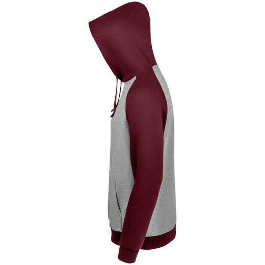 Изображение №3 | Толстовка унисекс Seattle серый меланж/бордовый, размер M