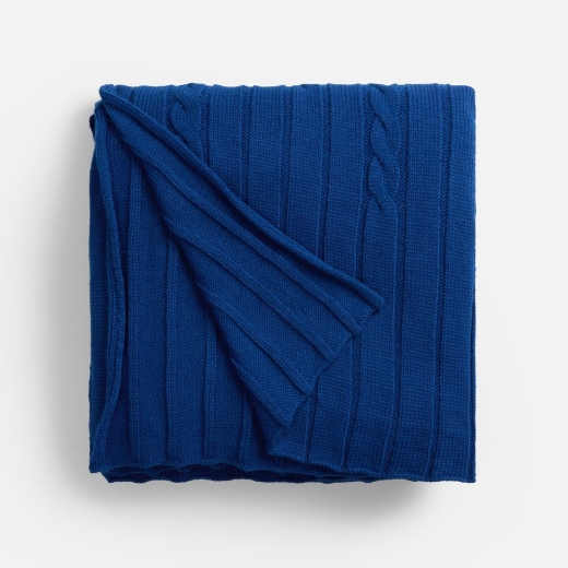 Изображение №3 | Плед Tressa, темно-синий (кобальт)