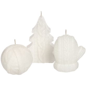 Изображение №3 | Свеча Kniteam, елка, белая