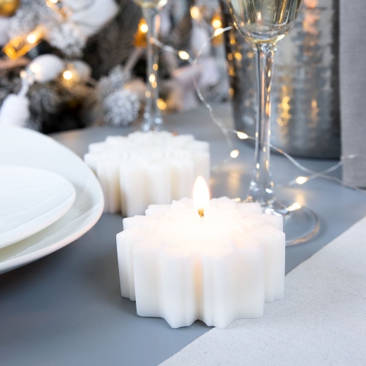 Изображение №1 | Свеча Snowflame 2, белая, 8 см