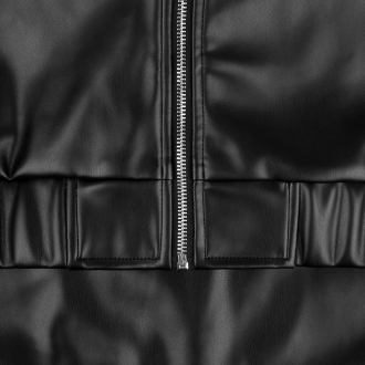Изображение №7 | Бомбер из искусственной кожи Univer, черный, размер XS/S