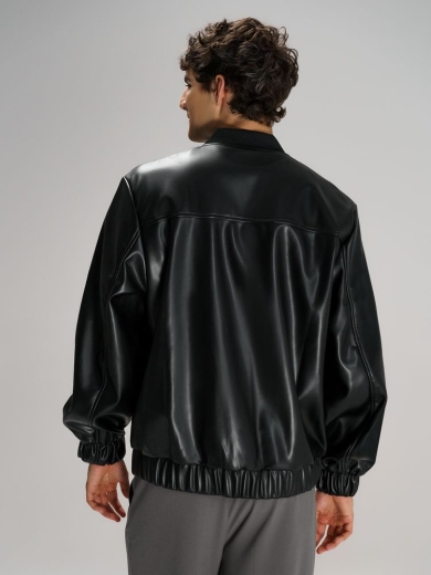 Изображение №10 | Бомбер из искусственной кожи Univer, черный, размер XS/S