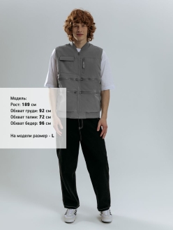 Изображение №4 | Жилет Hard Work, серый, размер XS