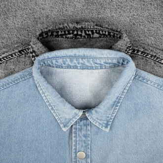 Изображение №9 | Куртка джинсовая O3, голубая, размер XS/S