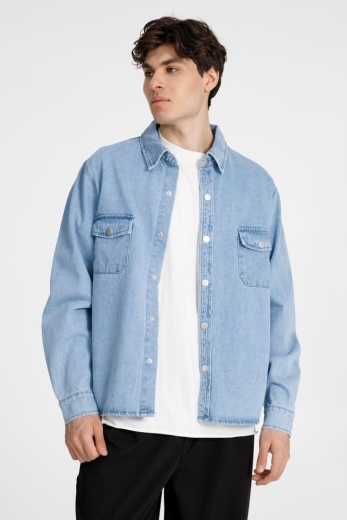 Изображение №3 | Куртка джинсовая O3, голубая, размер XS/S