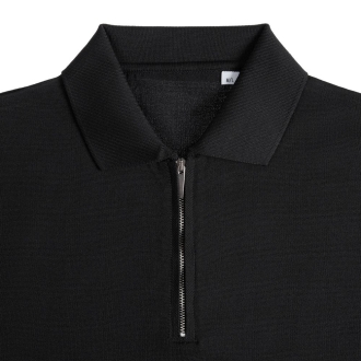 Изображение №4 | Рубашка поло мужская с длинным рукавом Terrazzo, черная, размер S/M