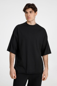 Изображение №1 | Футболка оверсайз унисекс T9, черная, размер XS/S