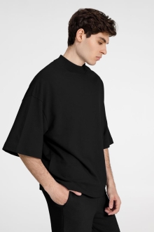 Изображение №2 | Футболка оверсайз унисекс T9, черная, размер XS/S