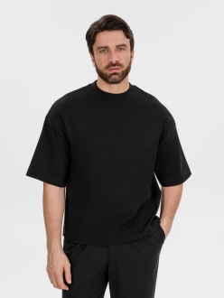 Изображение №1 | Футболка оверсайз Big boss, черная, размер XS/S