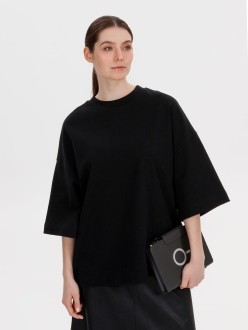 Изображение №9 | Футболка оверсайз Big boss, черная, размер XS/S