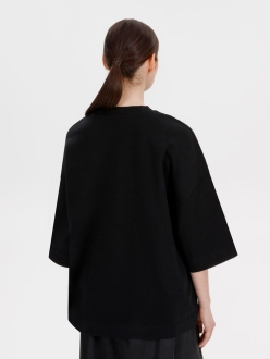 Изображение №10 | Футболка оверсайз Big boss, черная, размер XS/S