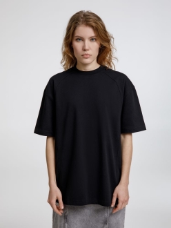 Изображение №1 | Футболка оверсайз унисекс Sideline, черная, размер XS/S