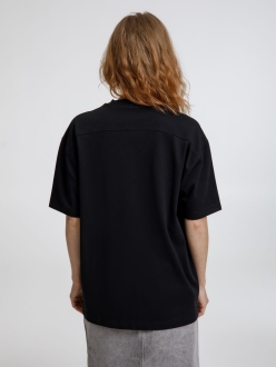 Изображение №9 | Футболка оверсайз унисекс Sideline, черная, размер XS/S