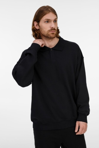 Изображение №1 | Свитшот оверсайз унисекс S6, черный, размер XS/S