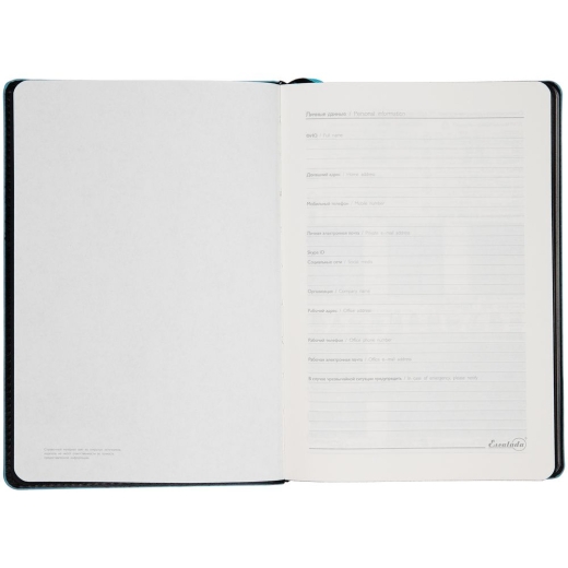 Изображение №7 | Ежедневник Alanis, недатированный, черный с голубым