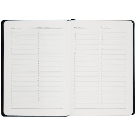 Изображение №8 | Ежедневник Alanis, недатированный, черный с голубым