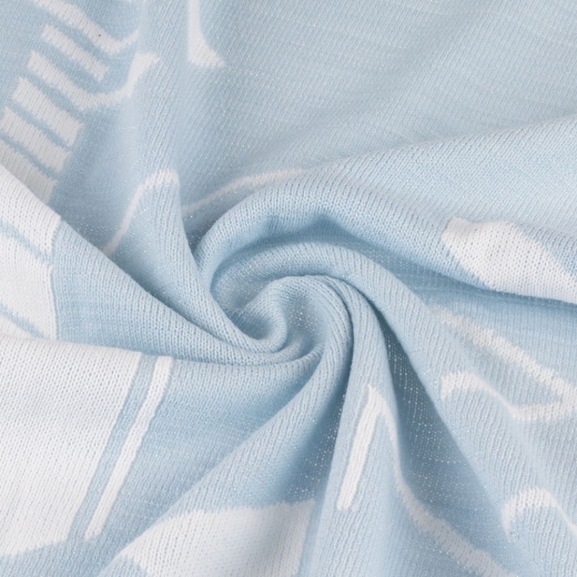 Изображение №5 | Плед Winterflake, бело-голубой с люрексом