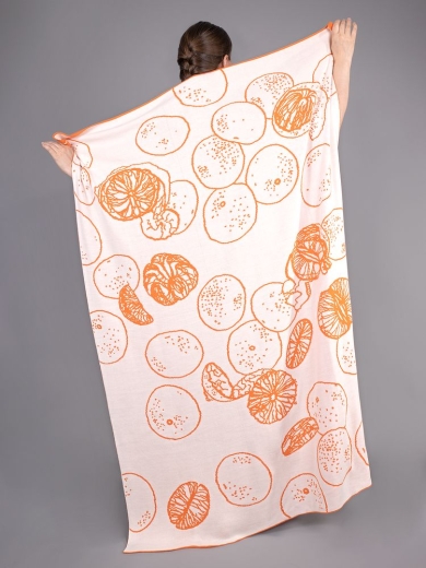 Изображение №2 | Плед Citrion, оранжево-белый