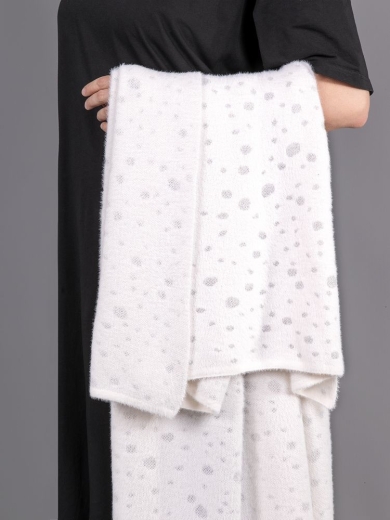 Изображение №4 | Плед Snowspot Fluffy, белый с люрексом